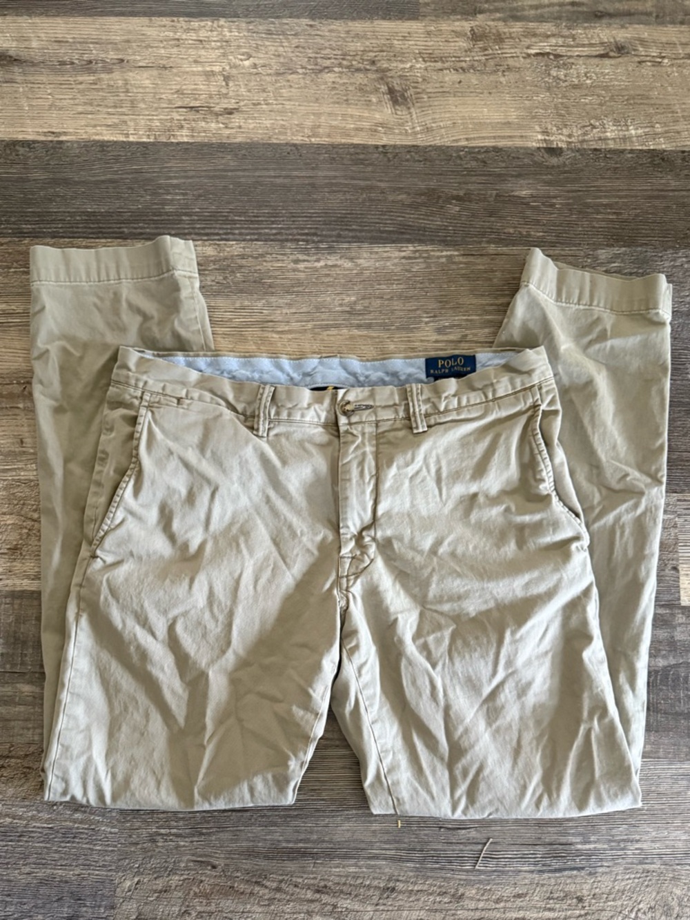 Polo Ralph Lauren Stretch Slim Fit Chino Pants Khaki 33x32 Mens